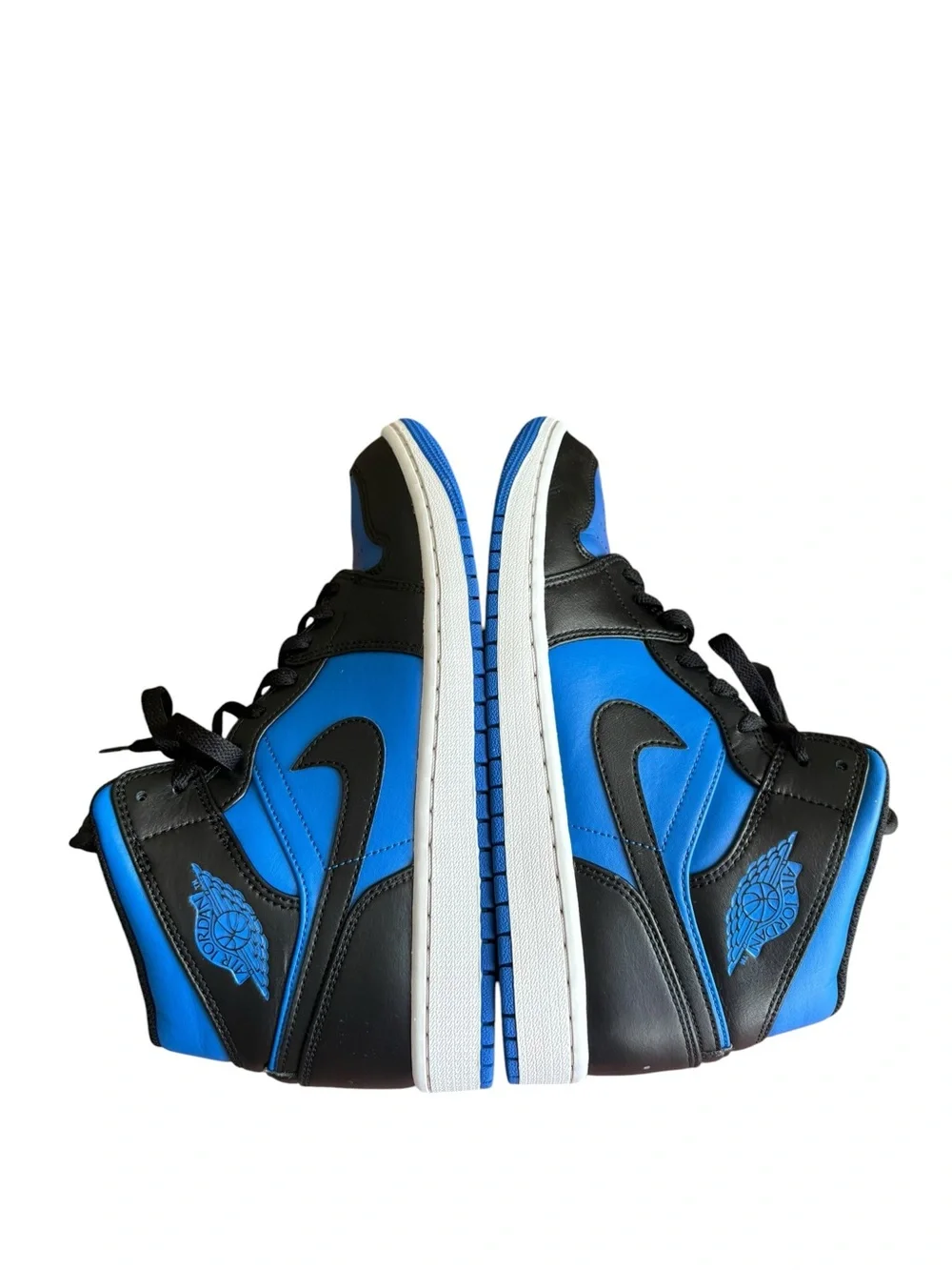 Jordan Air Jordan 1 Mid Black Blue White Sneaker Athletic size 9.5
